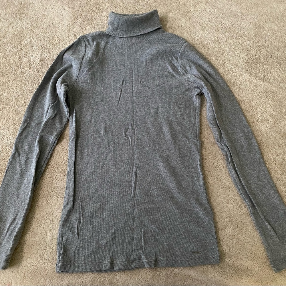 Gray Turtleneck Long Sleeve